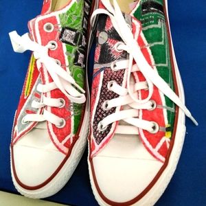 Handpainted Converse All Star Sneakers Shoes Men's 8 Women's 10 OOAK